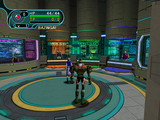 Phantasy Star Online - Shops - A HUcast prepares to shop