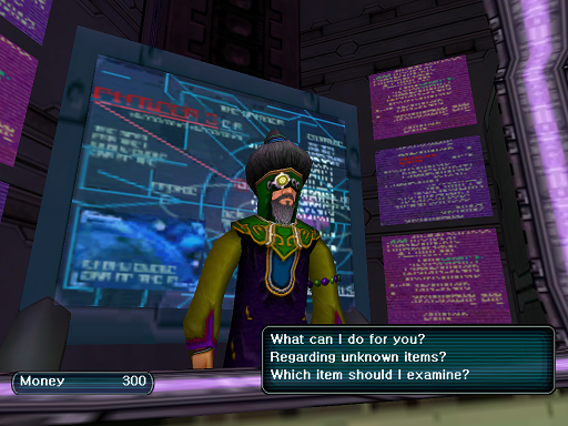 Phantasy Star Online - Shops - A HUcast speaks to the Tekker